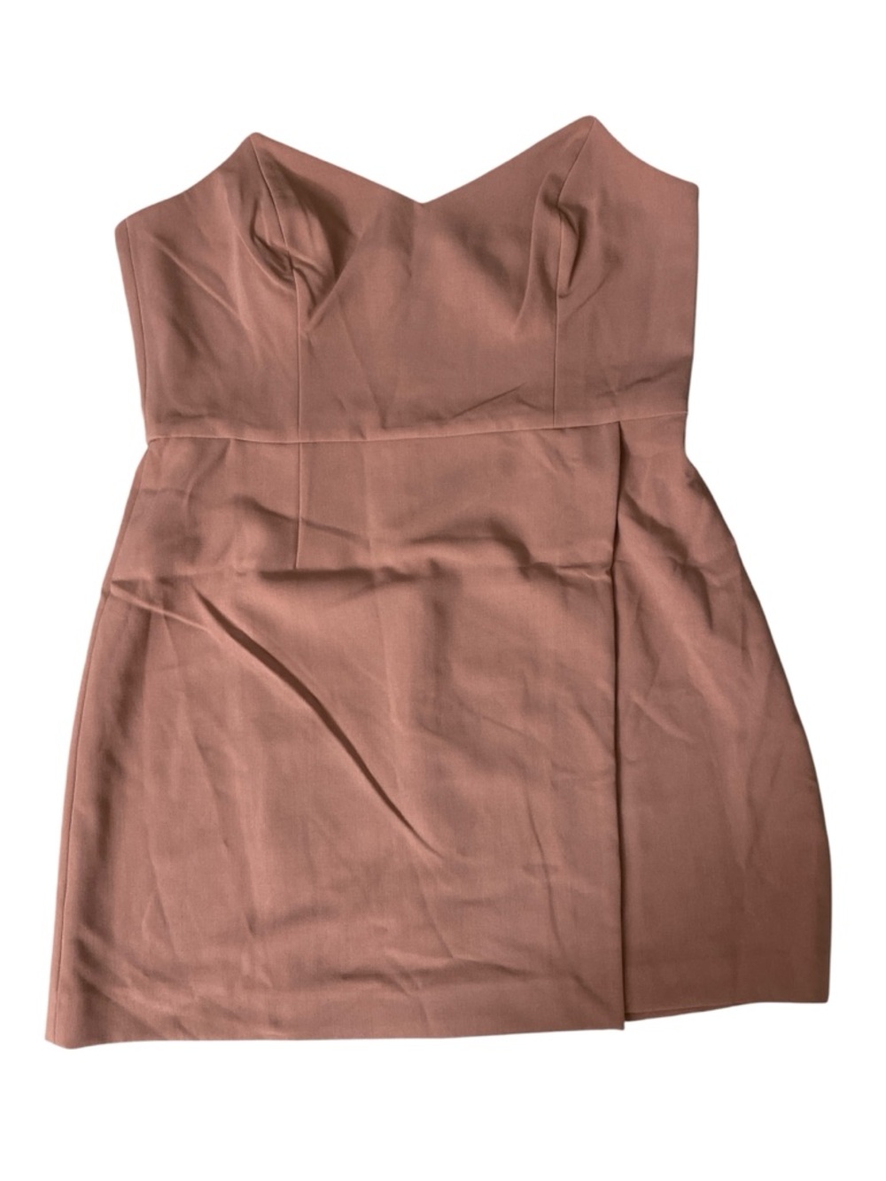 French Connection - NWT Whisper Strapless Dress, Size US 12, Color Mocha Mousse